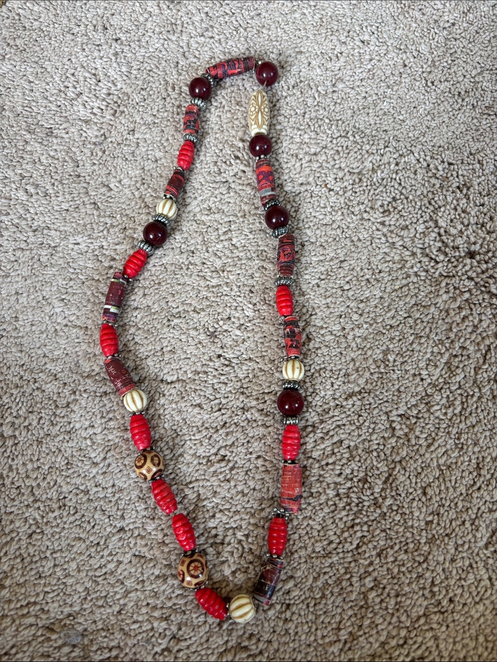 Unique Paper Beads Necklace